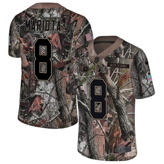 Youth Nike Tennessee Titans 8 Marcus Mariota Limited Camo Rush Realtree NFL Jersey