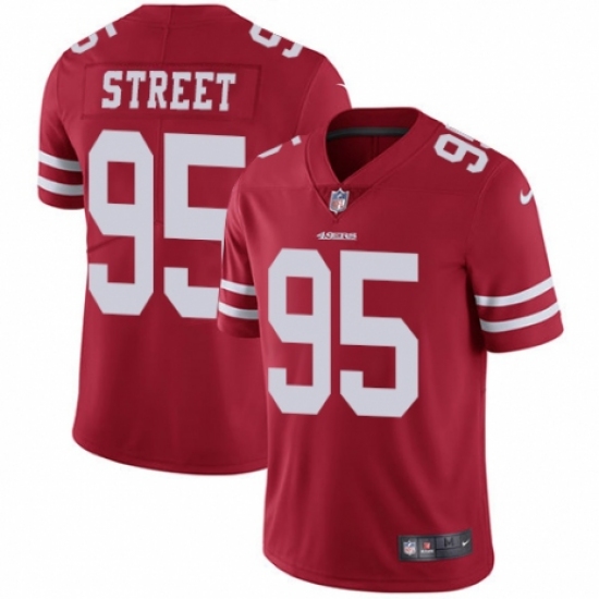 Men's Nike San Francisco 49ers 95 Kentavius Street Red Team Color Vapor Untouchable Limited Player NFL Jersey