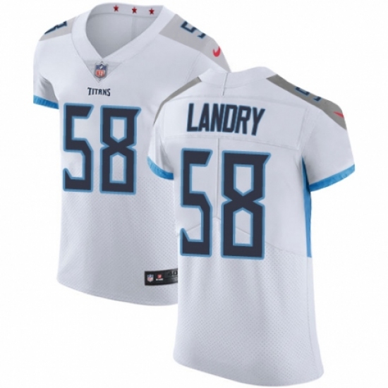 Men's Nike Tennessee Titans 58 Harold Landry White Vapor Untouchable Elite Player NFL Jersey