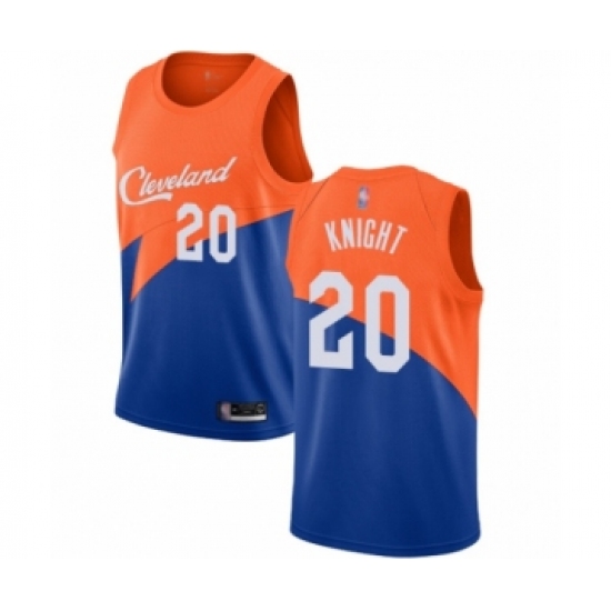 Men's Cleveland Cavaliers 20 Brandon Knight Authentic Blue Basketball Jersey - City Edition