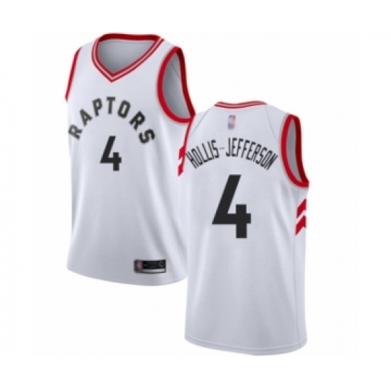 Women's Toronto Raptors 4 Rondae Hollis-Jefferson Swingman White Basketball Jersey - Association Edition