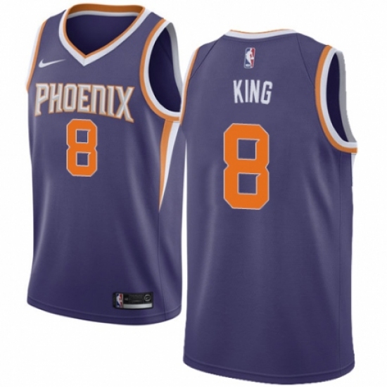 Men's Nike Phoenix Suns 8 George King Swingman Purple NBA Jersey - Icon Edition