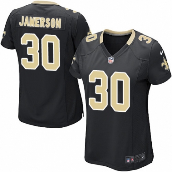 Women's Nike New Orleans Saints 30 Natrell Jamerson Game Black Team Color NFL Jersey