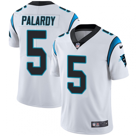 Youth Nike Carolina Panthers 5 Michael Palardy White Vapor Untouchable Limited Player NFL Jersey