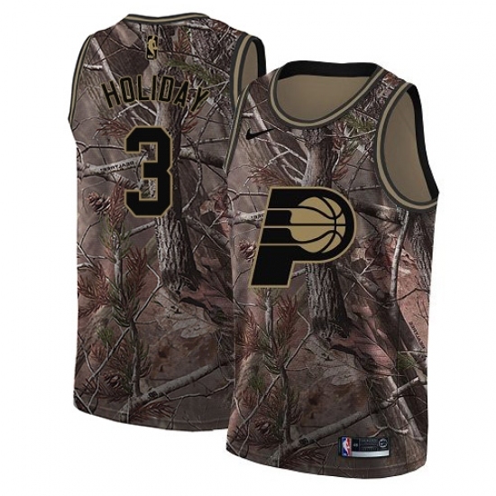 Women's Nike Indiana Pacers 3 Aaron Holiday Swingman Camo Realtree Collection NBA Jersey