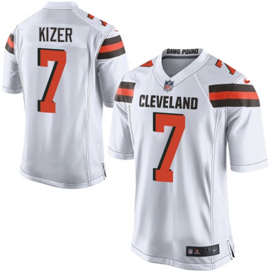 Men's Nike Cleveland Browns 7 DeShone Kizer Game White NFL Jersey