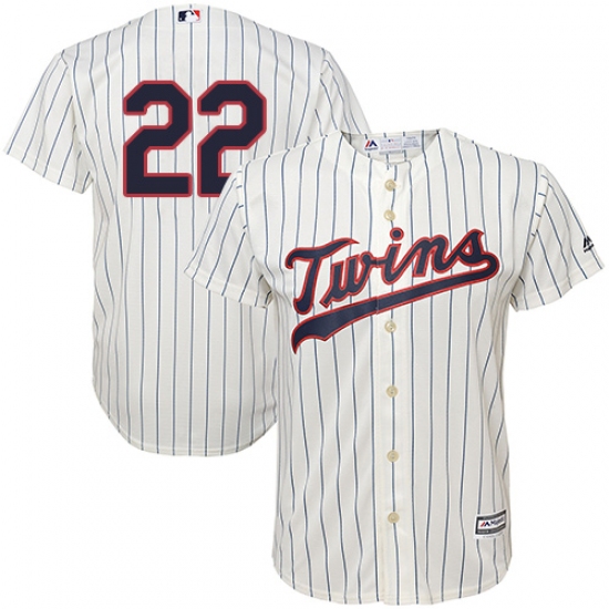 Men's Majestic Minnesota Twins 22 Miguel Sano Replica Cream Alternate Cool Base MLB Jersey