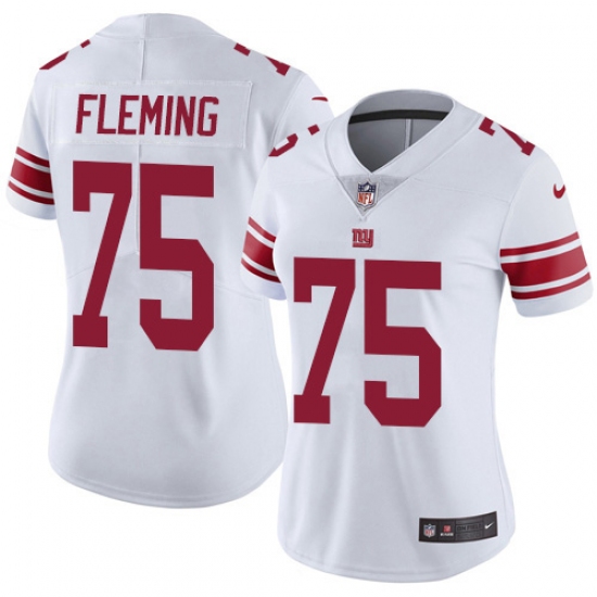 Women's New York Giants 75 Cameron Fleming White Stitched Vapor Untouchable Limited Jersey