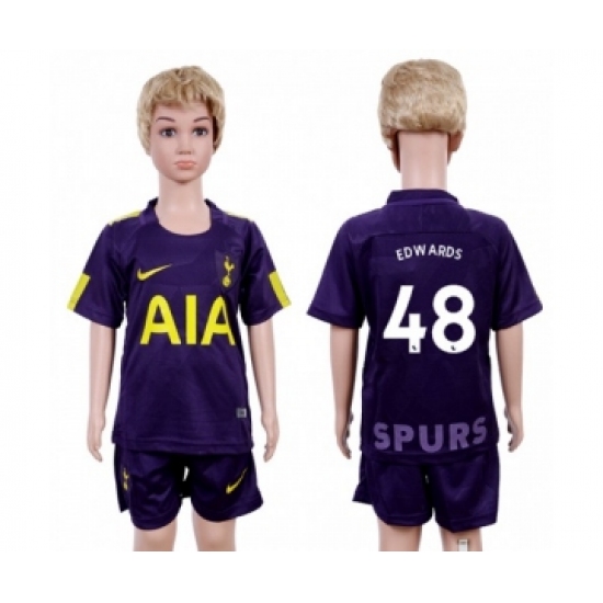 Tottenham Hotspur 48 Edwards Sec Away Kid Soccer Club Jersey