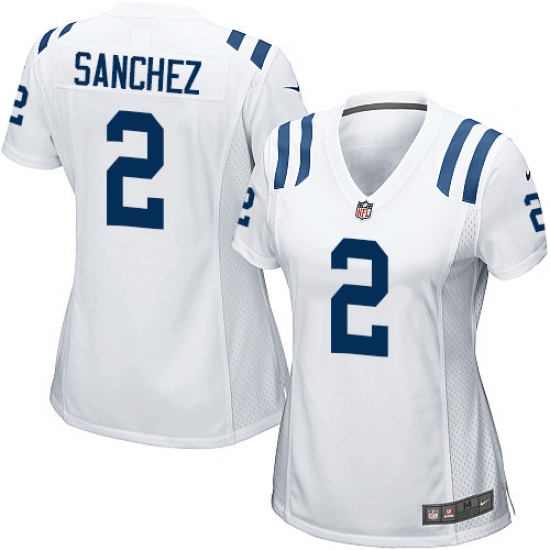 Women's Nike Indianapolis Colts 2 Rigoberto Sanchez Game White NFL Jersey