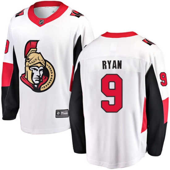 Men's Ottawa Senators 9 Bobby Ryan Fanatics Branded White Away Breakaway NHL Jersey