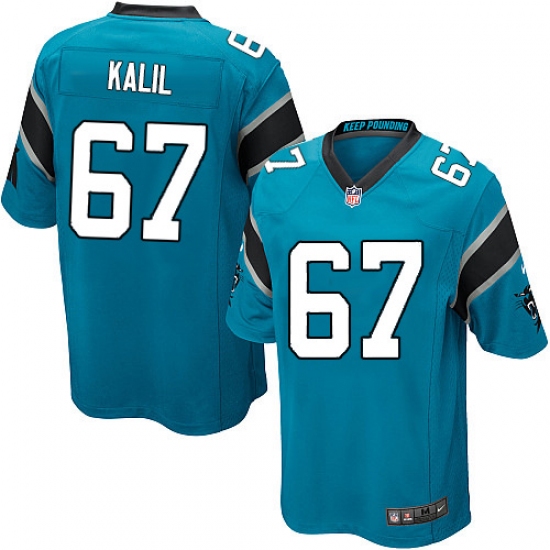 Men's Nike Carolina Panthers 67 Ryan Kalil Game Blue Alternate NFL Jersey