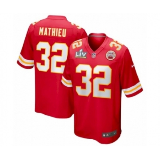 Youth Kansas City Chiefs 32 Tyrann Mathieu Red Super Bowl LV Game Jersey