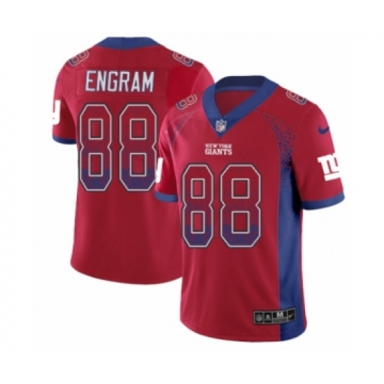 Men's Nike New York Giants 88 Evan Engram Limited Royal Blue Therma Long Sleeve NFL Jersey