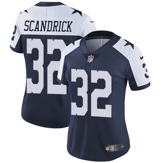 Women's Nike Dallas Cowboys 32 Orlando Scandrick Navy Blue Throwback Alternate Vapor Untouchable Limited Player NFL Jersey