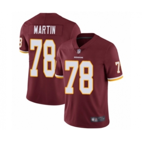 Men's Washington Redskins 78 Wes Martin Burgundy Red Team Color Vapor Untouchable Limited Player Football Jersey