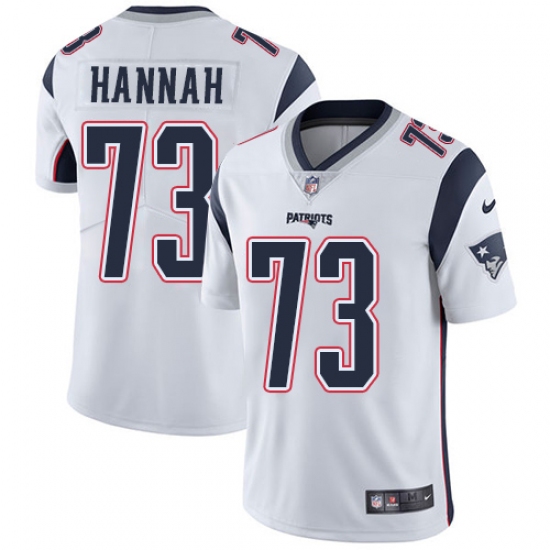 Youth Nike New England Patriots 73 John Hannah White Vapor Untouchable Limited Player NFL Jersey