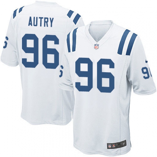 Men's Nike Indianapolis Colts 96 Denico Autry Game White NFL Jersey