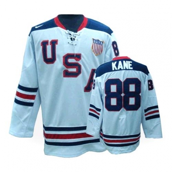 Men's Nike Team USA 88 Patrick Kane Authentic White 1960 Throwback Olympic Hockey Jersey