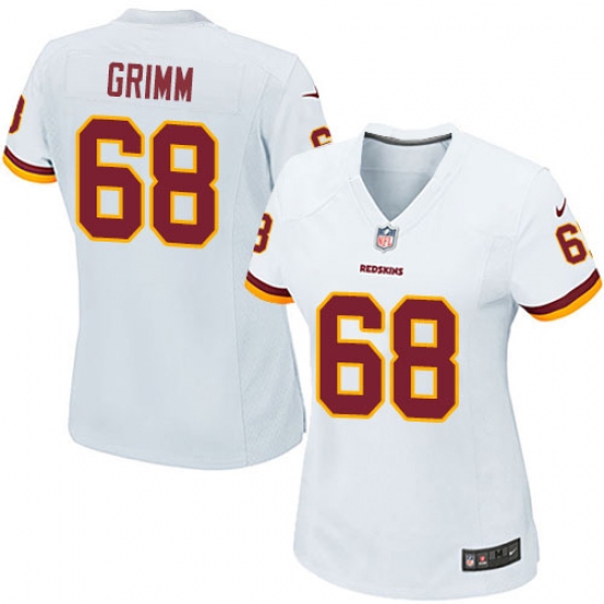 Women's Nike Washington Redskins 68 Russ Grimm Game White NFL Jersey