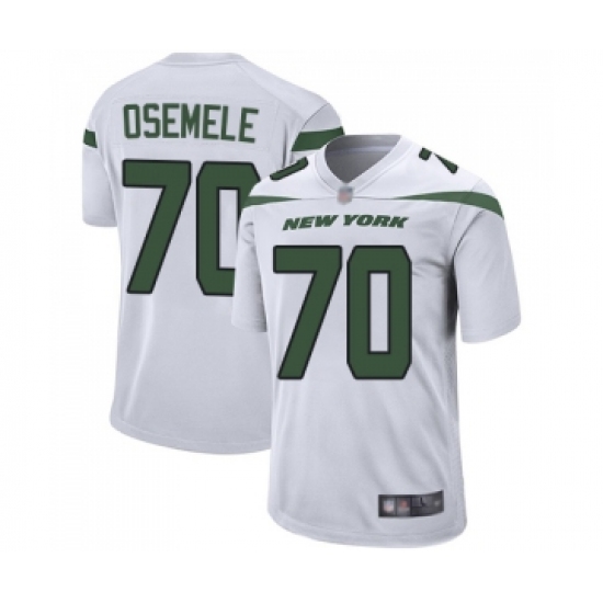 Men's New York Jets 70 Kelechi Osemele Game White Football Jersey