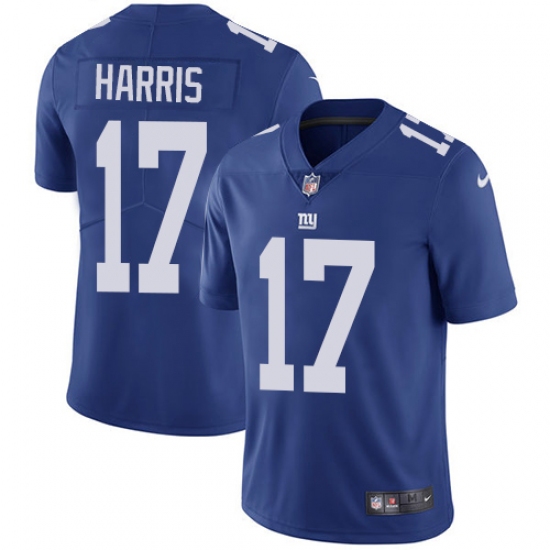 Men's Nike New York Giants 17 Dwayne Harris Royal Blue Team Color Vapor Untouchable Limited Player NFL Jersey