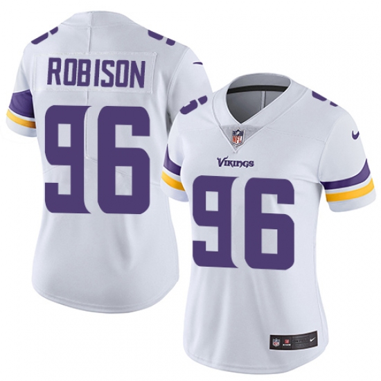 Women's Nike Minnesota Vikings 96 Brian Robison Elite White NFL Jersey