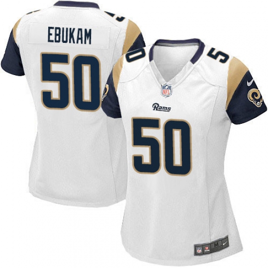 Women's Nike Los Angeles Rams 50 Samson Ebukam Game White NFL Jersey