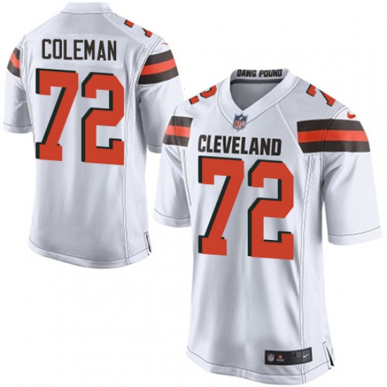 Men's Nike Cleveland Browns 72 Shon Coleman Game White NFL Jersey