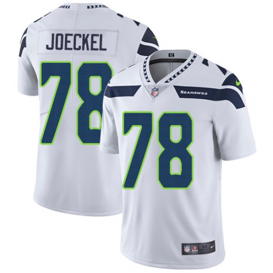 Youth Nike Seattle Seahawks 78 Luke Joeckel White Vapor Untouchable Limited Player NFL Jersey