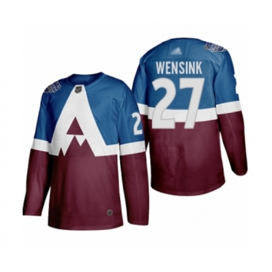 Women's Colorado Avalanche 27 John Wensink Authentic Burgundy Blue 2020 Stadium Series Hockey Jersey