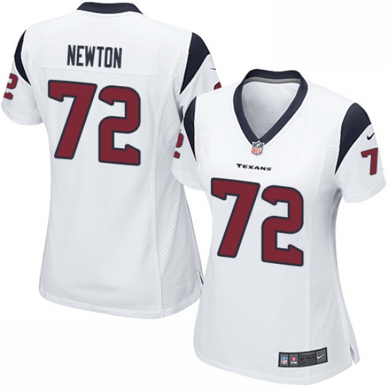 Women's Nike Houston Texans 72 Derek Newton Game White NFL Jersey