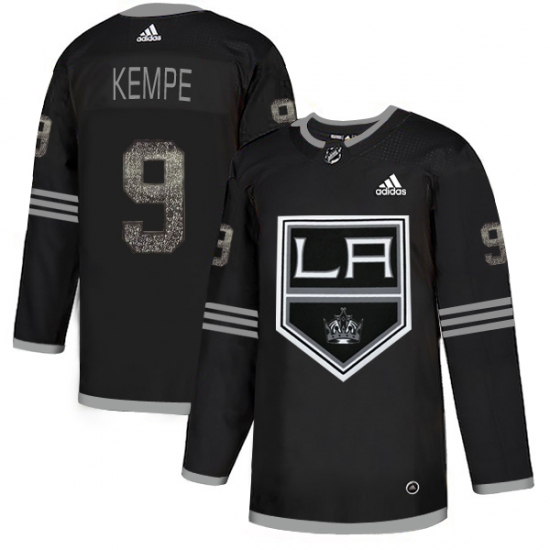 Men's Adidas Los Angeles Kings 9 Adrian Kempe Black Authentic Classic Stitched NHL Jersey