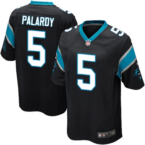 Men's Nike Carolina Panthers 5 Michael Palardy Game Black Team Color NFL Jersey