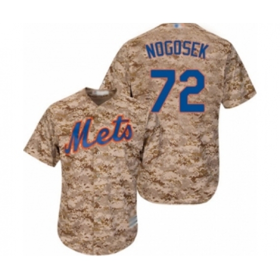 Women's New York Mets 72 Stephen Nogosek Authentic Camo Alternate Cool Base Baseball Player Jersey