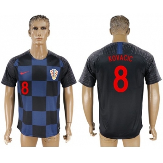 Croatia 8 Kovacic Away Soccer Country Jersey