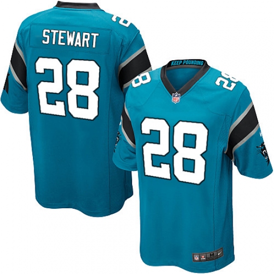 Men's Nike Carolina Panthers 28 Jonathan Stewart Game Blue Alternate NFL Jersey