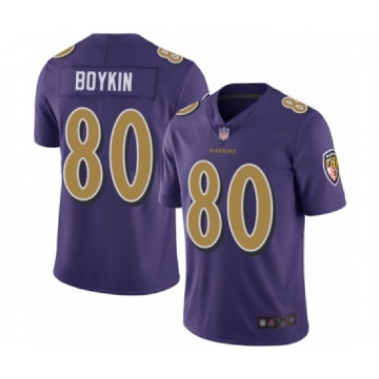 Youth Baltimore Ravens 80 Miles Boykin Limited Purple Rush Vapor Untouchable Football Jersey