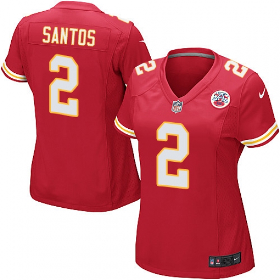 Women's Nike Kansas City Chiefs 2 Cairo Santos Game Red Team Color NFL Jersey