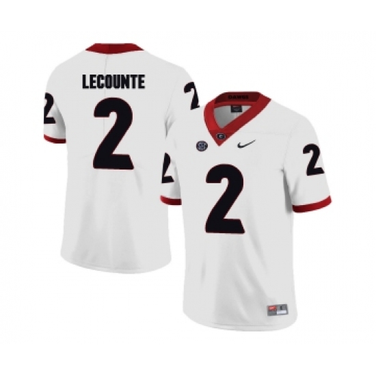 Georgia Bulldogs 2 Richard LeCounte White College Football Jersey