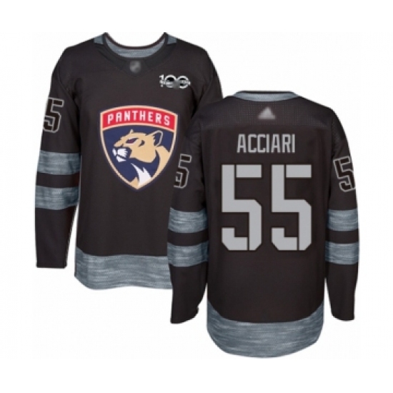 Men's Florida Panthers 55 Noel Acciari Authentic Black 1917-2017 100th Anniversary Hockey Jersey