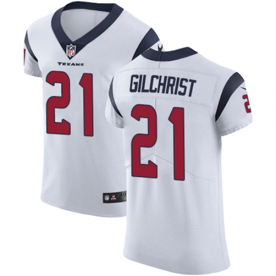 Men's Nike Houston Texans 21 Marcus Gilchrist White Vapor Untouchable Elite Player NFL Jersey