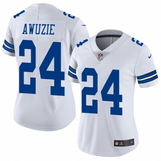 Women's Nike Dallas Cowboys 24 Chidobe Awuzie White Vapor Untouchable Limited Player NFL Jersey