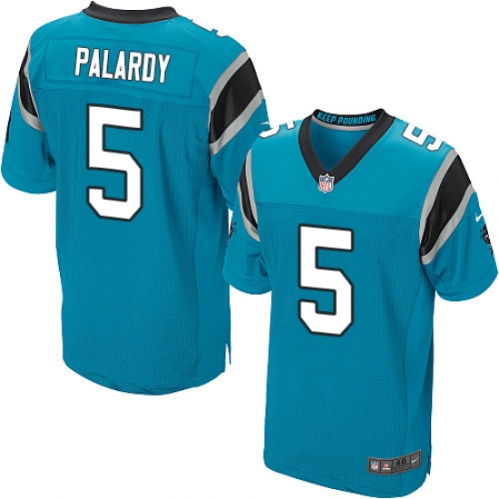 Men's Nike Carolina Panthers 5 Michael Palardy Elite Blue Alternate NFL Jersey