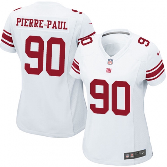 Women's Nike New York Giants 90 Jason Pierre-Paul Game White NFL Jersey