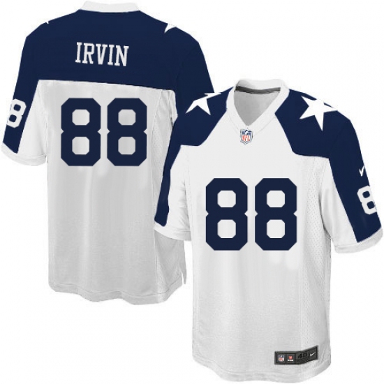 Men's Nike Dallas Cowboys 88 Michael Irvin Game White Throwback Alternate NFL Jersey