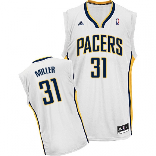 Men's Adidas Indiana Pacers 31 Reggie Miller Swingman White Home NBA Jersey