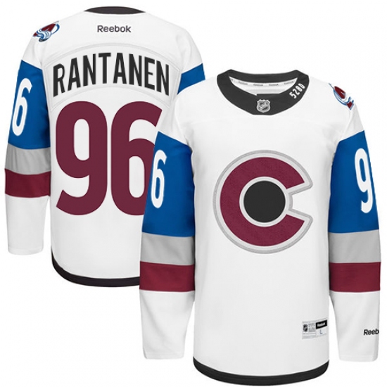 Men's Reebok Colorado Avalanche 96 Mikko Rantanen Premier White 2016 Stadium Series NHL Jersey