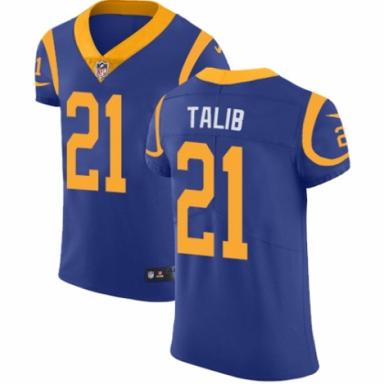 Men's Nike Los Angeles Rams 21 Aqib Talib Royal Blue Alternate Vapor Untouchable Elite Player NFL Jersey