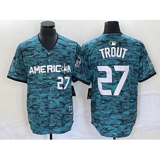 Men's American League 27 Mike Trout Nike Teal 2023 MLB All-Star Game Limited Player Jersey